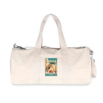 Discover Southern Charm of Puglia in Italy - Recycled Canvas Sports Bag by Stanley/Stella - natural - Front