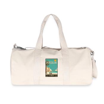 Explore Southern Charm of Puglia in Italy - Recycled Canvas Sports Bag by Stanley/Stella - natural - Front