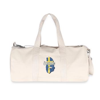 Örebro Schweden Provinz Landkarte Vintage Souvenir - Recycelte Canvas-Sporttasche von Stanley/Stella - Naturweiß - Vorne