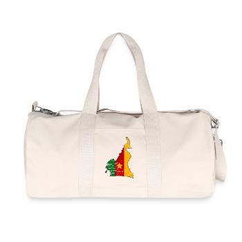 Kamerun Flagge Landkarte used - Recycelte Canvas-Sporttasche von Stanley/Stella - Naturweiß - Vorne