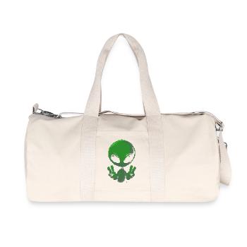 Signe de paix extraterrestre Pixel - Sac de sport en toile recyclée Stanley/Stella - blanc naturel - Devant