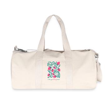 Reife Erdbeeren - Recycelte Canvas-Sporttasche von Stanley/Stella - Naturweiß - Vorne
