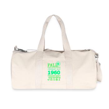 abgeschlossen 1960 - Recycelte Canvas-Sporttasche von Stanley/Stella - Naturweiß - Vorne