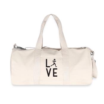 I Love Trail Running  - Recycled Canvas Sports Bag by Stanley/Stella - natural - Front
