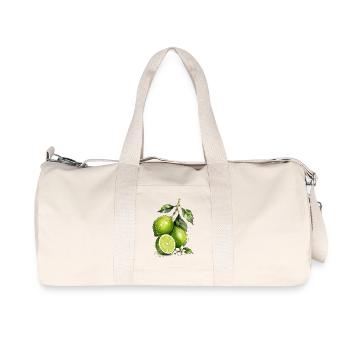 Lime Watercolor - Recycled Canvas Sports Bag by Stanley/Stella - natural - Front