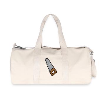 Pixel Saw - Recycled Canvas Sports Bag by Stanley/Stella - natural - Front