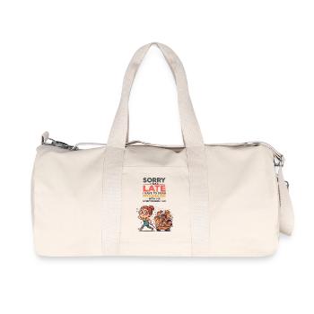 Sorry I Was Late I Have To Drag Fiftyleven Kids   - Recycled Canvas Sports Bag by Stanley/Stella - natural - Front