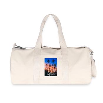 Palm Tree Evening at Sunset - Recycled Canvas Sports Bag by Stanley/Stella - natural - Front