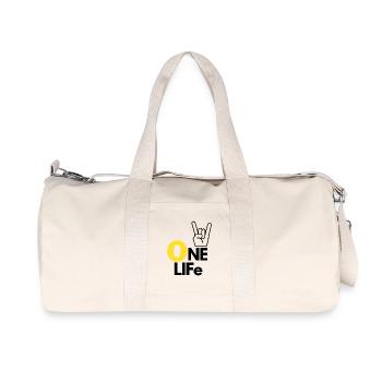 One life - Sac de sport en toile recyclée Stanley/Stella - blanc naturel - Devant