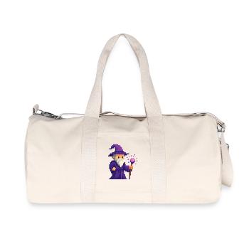 Pixel wizard in the purple shimmer - Recycled Canvas Sports Bag by Stanley/Stella - natural - Front