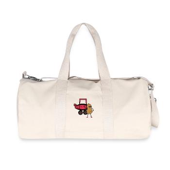 Peanut Car Driver Children's Driver's License Driver - Recycled Canvas Sports Bag by Stanley/Stella - natural - Front