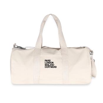 Dortmund Paris London Milan I love Dortmunders - Recycled Canvas Sports Bag by Stanley/Stella - natural - Front