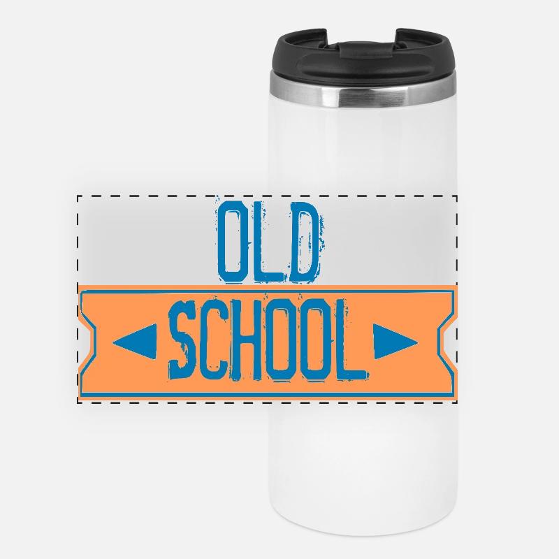 old school - Panoramic Thermal Cup - white