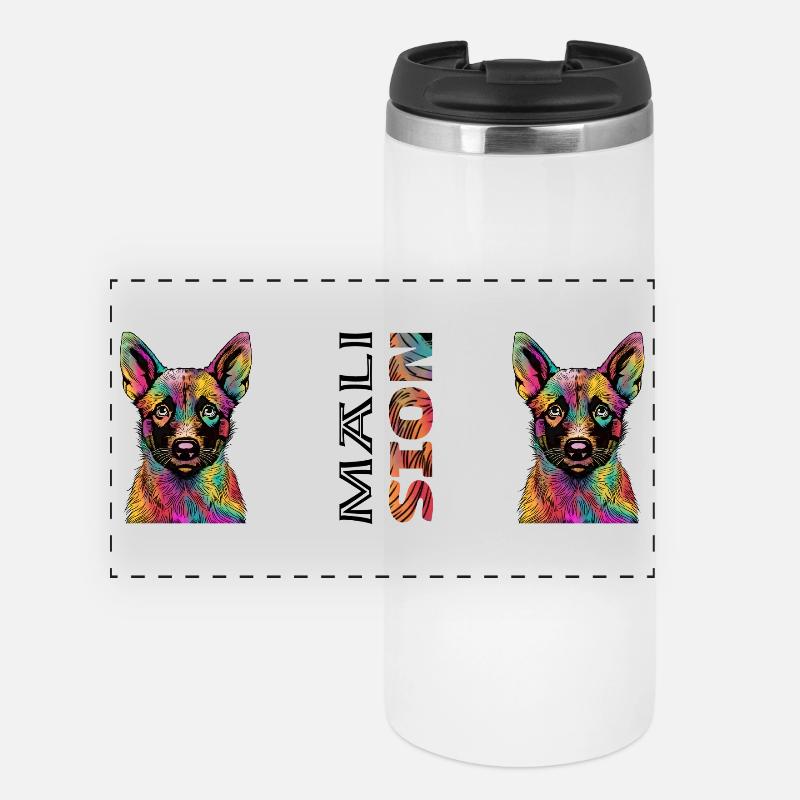Malinois - Mug isotherme panoramique - blanc
