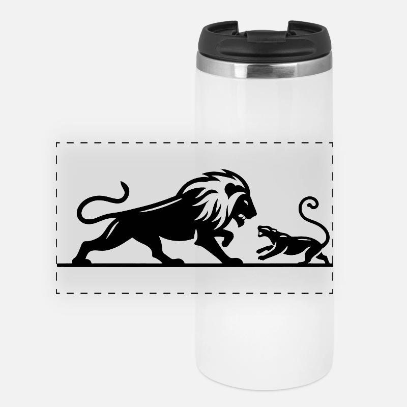 Lion 3 - Mug isotherme panoramique - blanc