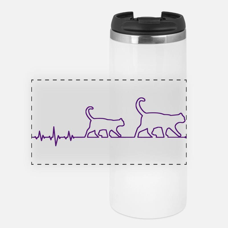 cat - Panoramic Thermal Cup - white