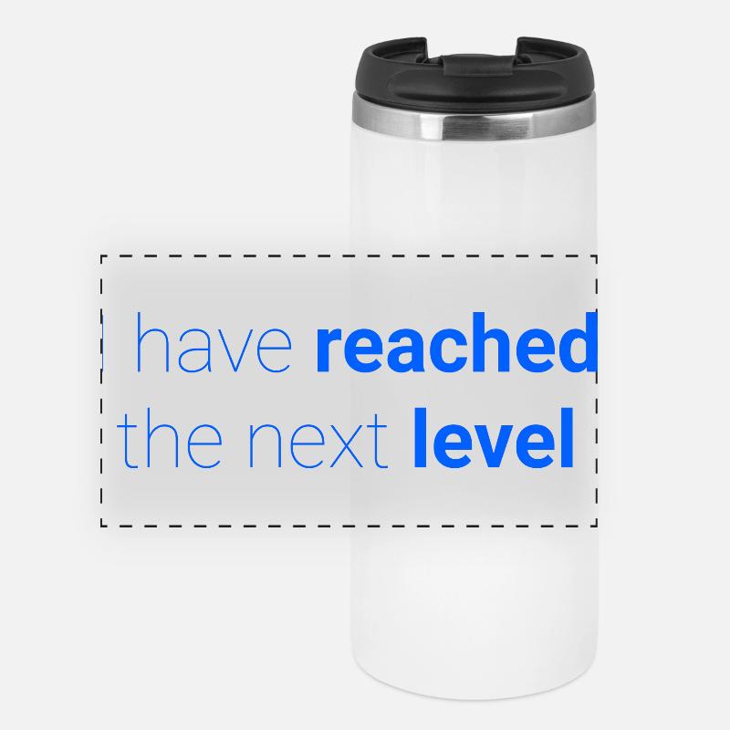 Abstract contrast pattern for self-expression - Panoramic Thermal Cup - white