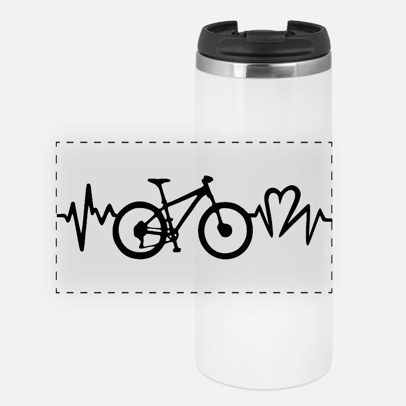Vivid Geometric Abstract Art - Panoramic Thermal Cup - white