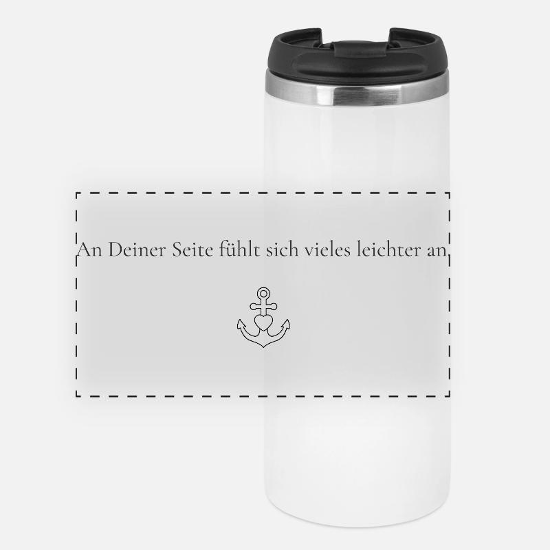 At your side, many things feel easier - Panoramic Thermal Cup - white