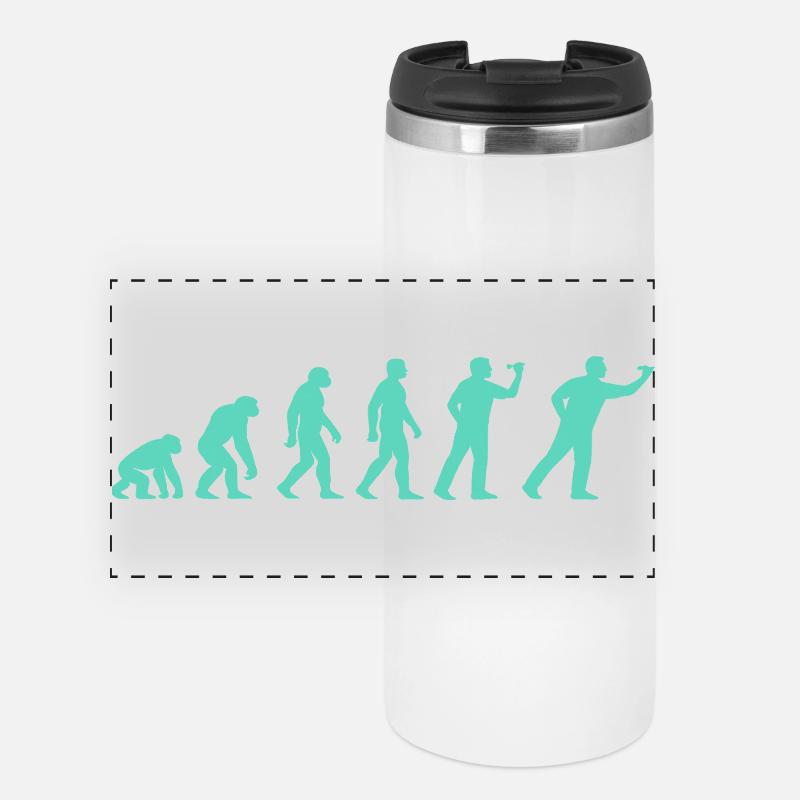 Stadier av mänsklighetens evolution - Panoramisk termosmugg - vit