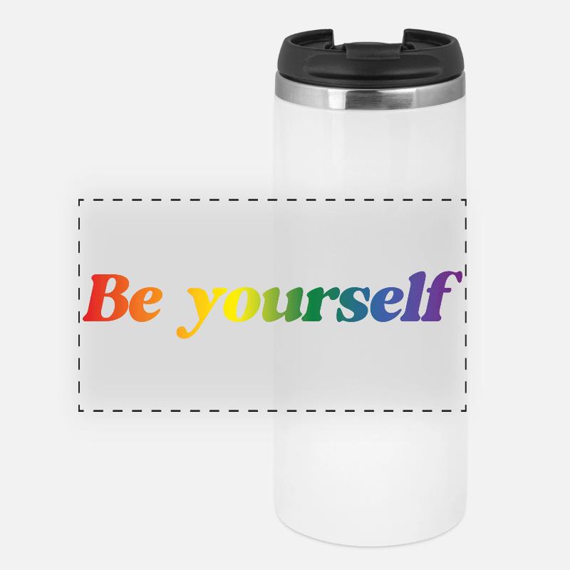 LGBT Pride Month - Be yourself - Panoramic Thermal Cup - white