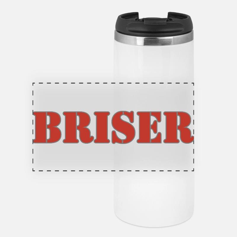 brechen - Panorama Thermobecher - Weiß