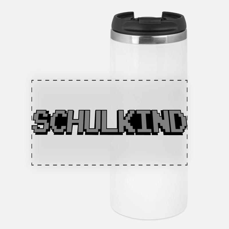 Schulkind Pixel - Panorama Thermobecher - Weiß