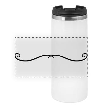 Ornament Line - Panoramic Thermal Cup - white - Front