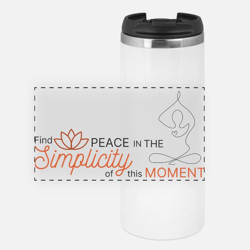 Peaceful Simplicity Moment - Panoramic Thermal Cup - white