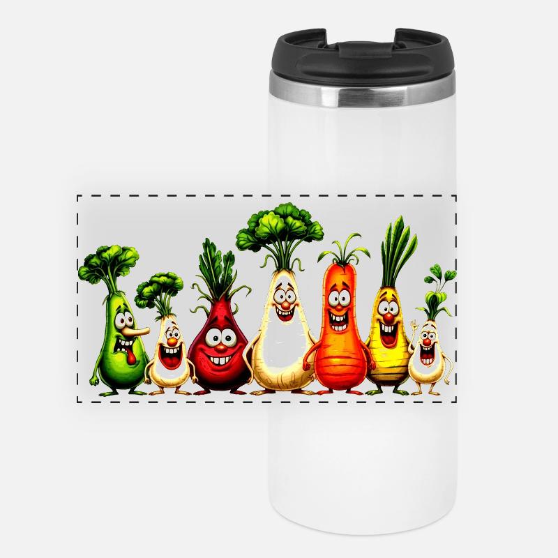 vegetables - Panoramic Thermal Cup - white