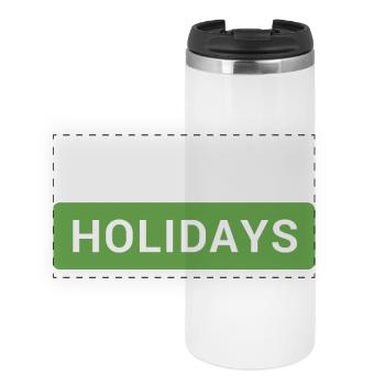 I hate holidays - Mug isotherme panoramique - blanc - Devant
