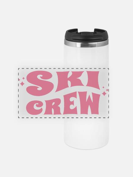 Ski Crew Apres Ski Spruch - Panorama Thermobecher - Weiß