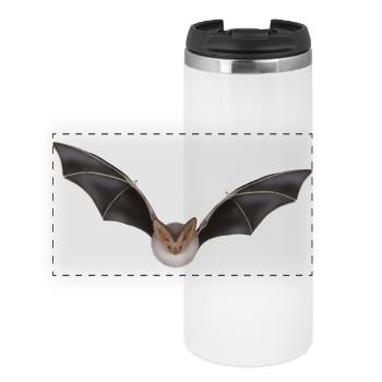 Night Bat Wing Design - Panoramic Thermal Cup - white - Front
