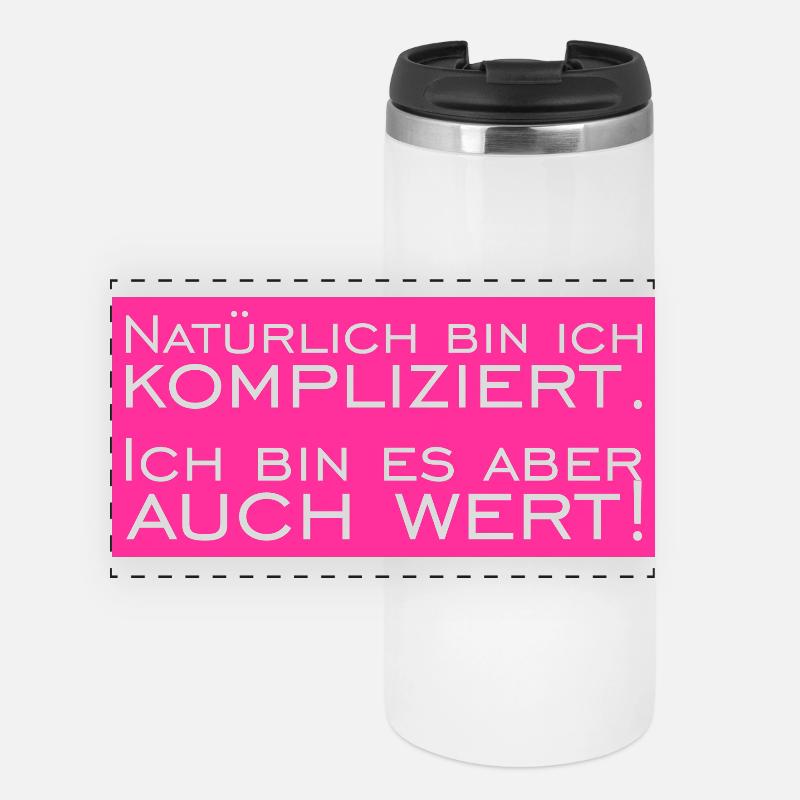 Of course I'm complicated - Panoramic Thermal Cup - white