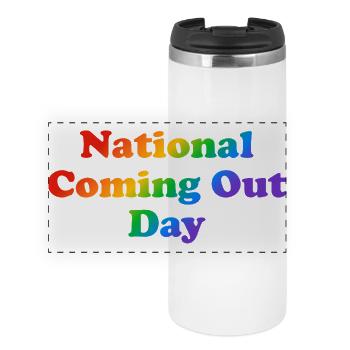 Journée nationale du coming out Fierté gaie et LGBT - Mug isotherme panoramique - blanc - Devant