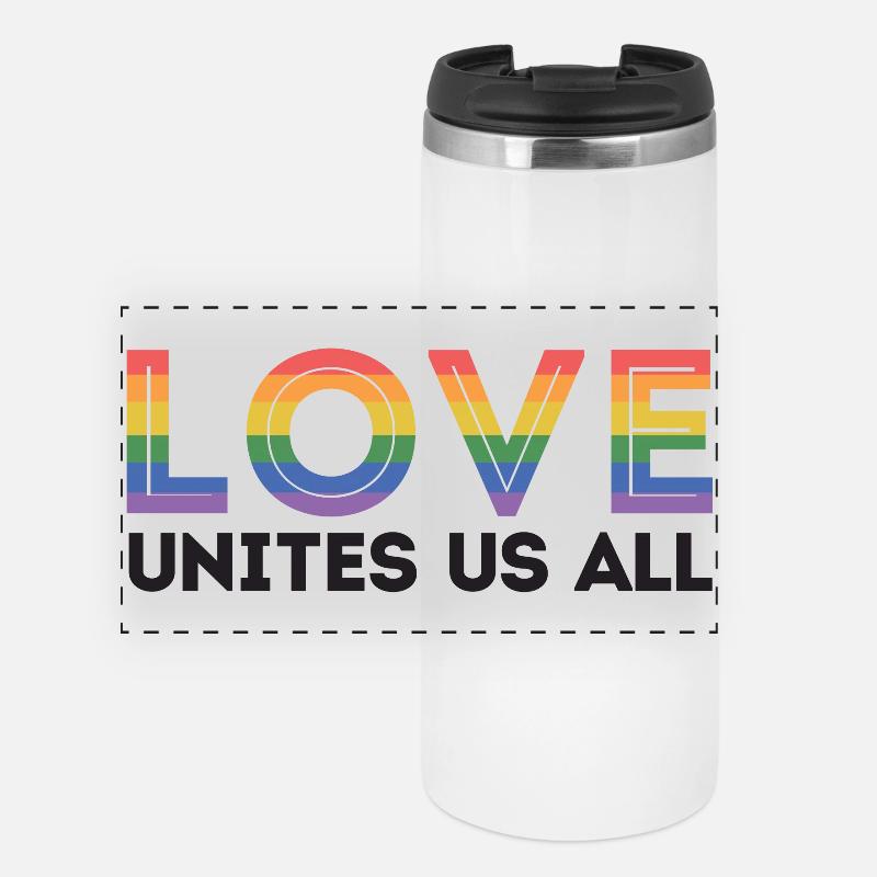 LGBT Pride Month - Love unite us all - Panoramic Thermal Cup - white