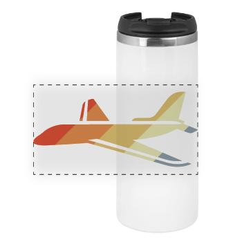 Graphique d’avion vintage - Mug isotherme panoramique - blanc - Devant