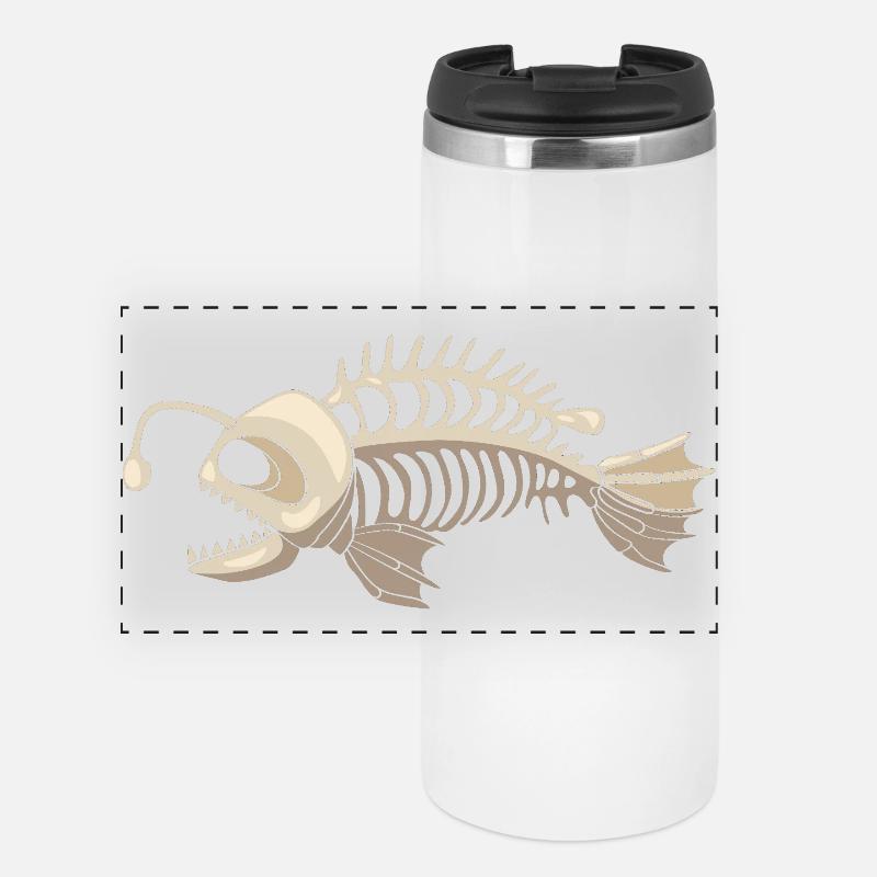 Anglerfisch - Panorama Thermobecher - Weiß