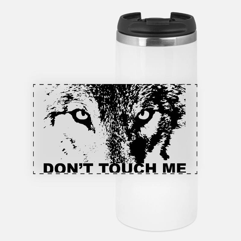 Wolf - Panoramic Thermal Cup - white