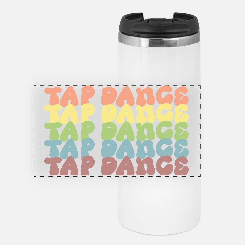 Rainbow Tapdance Pattern - Panoramic Thermal Cup - white