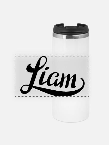 Name Liam - Panorama Thermobecher - Weiß