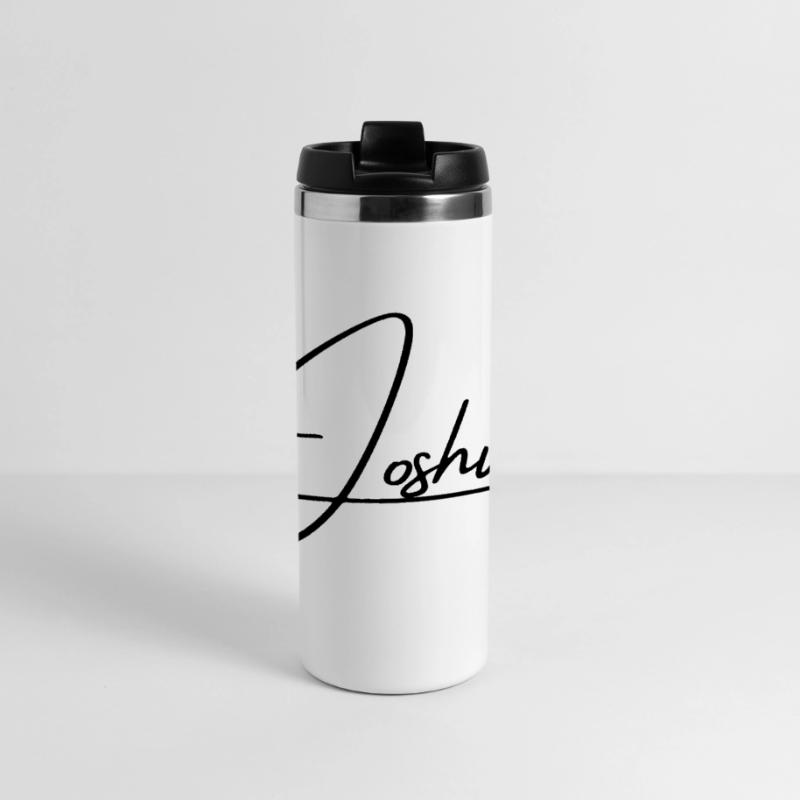 Joshua Name - Elegant Cursive Script Panoramic Thermal Cup