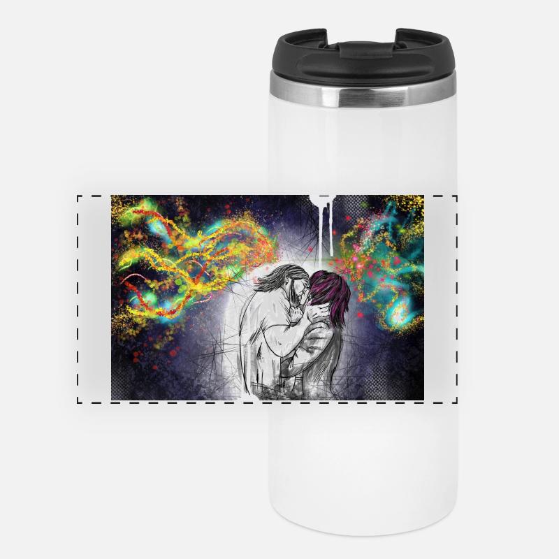 First kiss - Panoramic Thermal Cup - white
