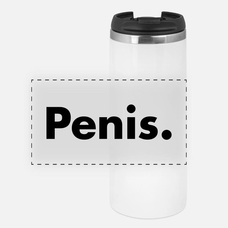 Penis - Panorama Thermobecher - Weiß