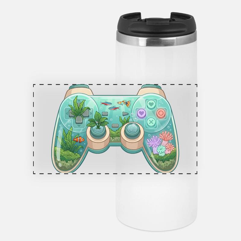 Ocean Controller - Cute Gaming Sticker - Panoramic Thermal Cup - white