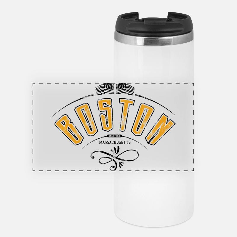 Boston grunge effect - Panoramic Thermal Cup - white