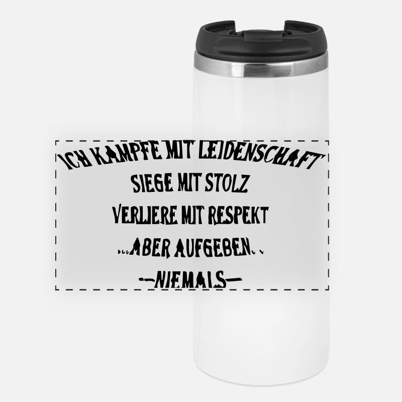 I fight with passion, win with pride - Panoramic Thermal Cup - white