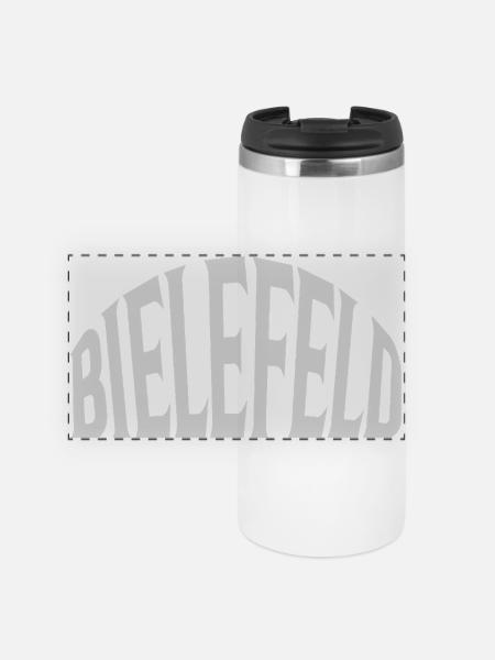 Bielefeld - Panorama Thermobecher - Weiß