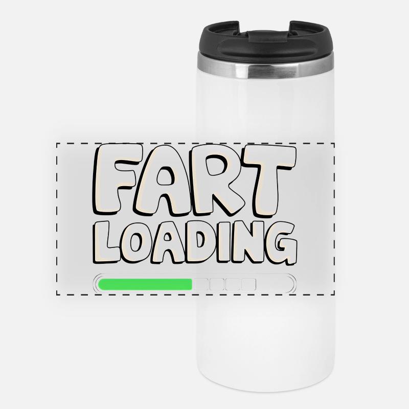 Fart Loading Progress Bar - Panoramic Thermal Cup - white
