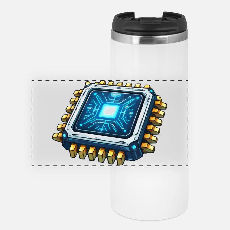 Luminous Microchip Digital Core - Panoramic Thermal Cup - white
